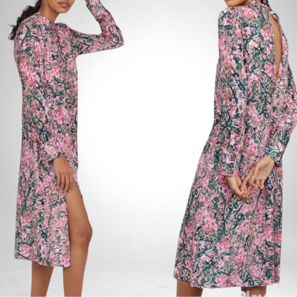 H&M Vintage Inspired Calf Length Dress Floral/Multi SZ 6